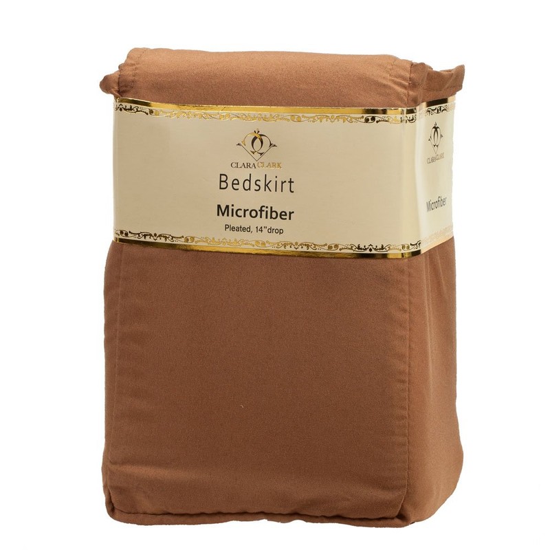 Clara Clark Premier 1800 Collection Solid Bed Skirt - Brushed