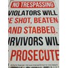 AMERICAN WIT - Funny No Trespassing Warning Metal Tin Sign