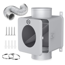 DHGBD Metal Dryer Lint Trap,Indoor Lint Trap for Dryer with 4inch 8FT Dryer Vent Hose,2 Clamps,2 Stainless Steel Mesh Filters,Secondary Lint Trap for Electric & Gas Dryers