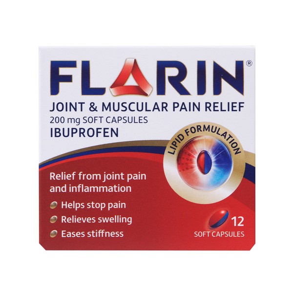 Flarin Joint & Muscular Pain Relief, 12 Capsules