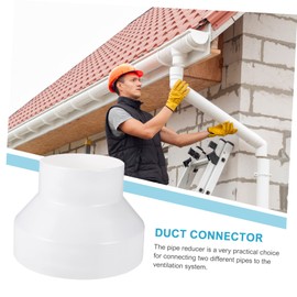 TEHAUX Straight Duct Reducer Adapter Abs Ventilation Pipe Connector for Kitchen Bathroom Hydroponics and Extractor Fan Systems Durable and Impact Resistant