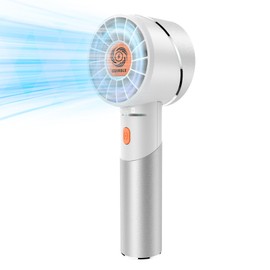 Guirble Handheld Fan,Portable Turbo Fan,Powerful Personal Fan(7000rpm High-Speed Motor,Battery Work 3-16 H),USB Rechargeable Mini Handheld Fan for Travel/Outdoor/Gift/Makeup (Silver White)