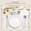 KINGSTONE Dinner Spoon Set, 4-Piece Tablespoons Silverware Spoons, Premium Food