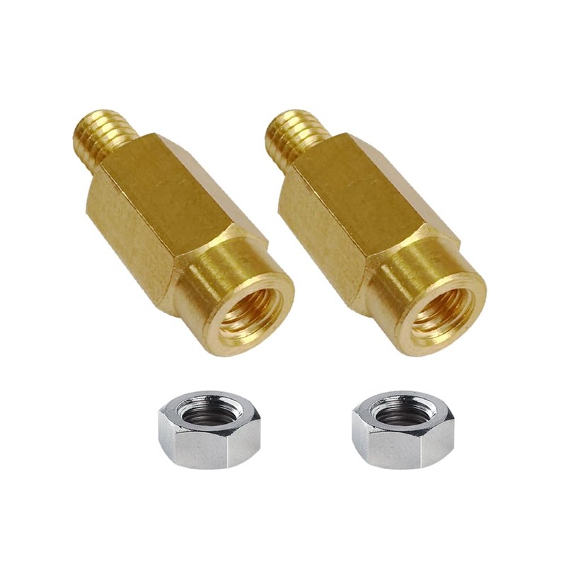 5/16"-18 Brass Battery Terminal Clamp Extension Bolts, Male and Female
