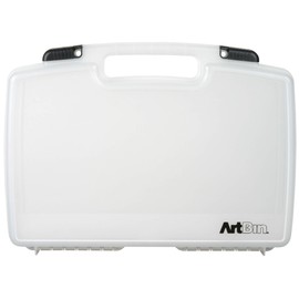 ArtBin 8017AB 17 inch Quick View Carrying Case, Portable Art & Craft Organizer with Handle, [1] Plastic Storage Case, Translucent