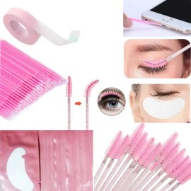 100 Microbrush 50 Parches Hidrogel 50 Cepillos 1 Cinta Color Rosa Claro Tipo De Curvatura C Roomy Chic                                                