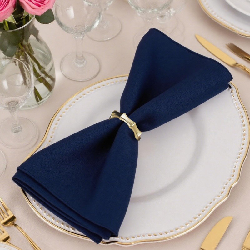 Lashua Pack of 6 napkin rings, gold, bamboo napkin ring,