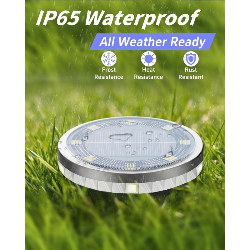 Solar Ground Lights Outdoor 18 Pack Waterproof, Upgraded Solor Garden