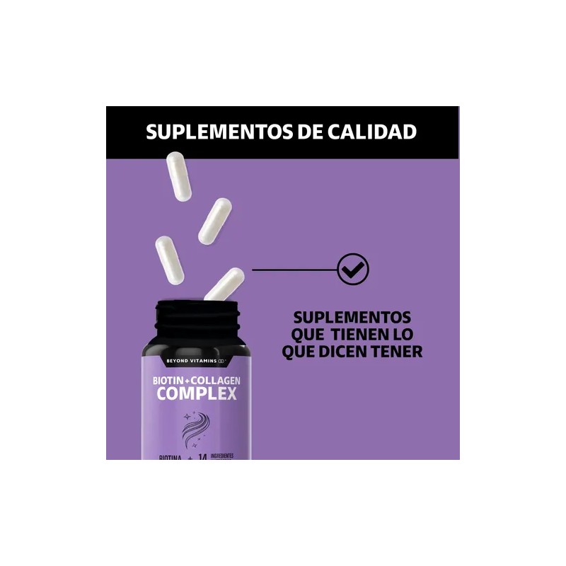 Biotina Colágeno - Cabello Piel Uñas - 150 Cápsulas
