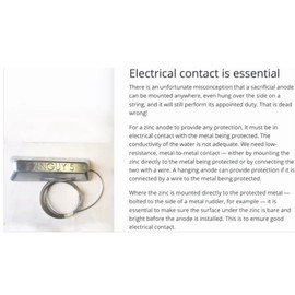 ZNGUY5 The Zinc Guy Boat Lift Anode,10 ft Stainless Steel Cable, 10.8 x 3.3 x 1.4 inches