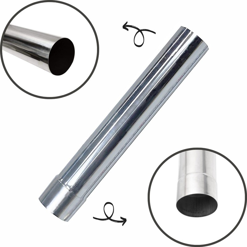 SOLOWILDER Thickness Stove Pipe Stainless Steel 4 Pcs Flue Chimney