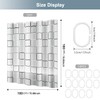 MCSWKEY Cortina de Ducha, 180 * 180cm Cortina para Baño