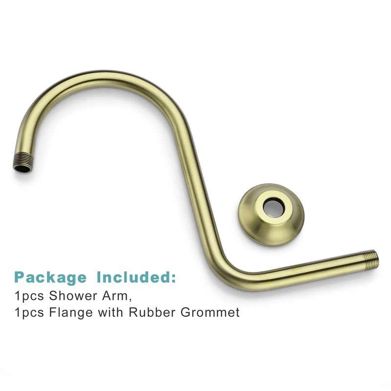 BESTILL 13 Inch S Shape Shower Head High Rise Extension
