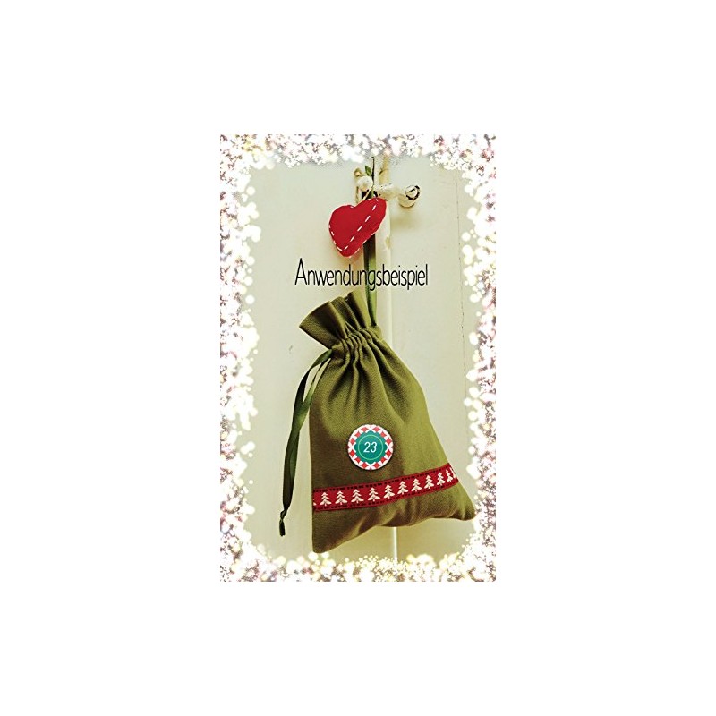 stylebutton® 24 Advent Calendar Buttons: Colourful, Numbered Pin Xmas 2