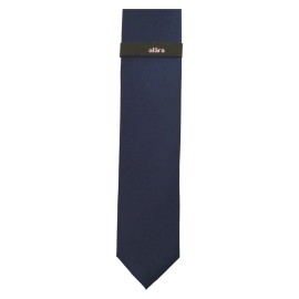 ALARA Mens Navy Blue Silk Tie Solid Satin Designer Slim 2.75 Fashion Necktie $80