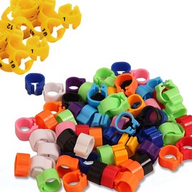Pamtns Pigeon Rings 200 Pieces Pigeon Foot Rings for Parrots Multicoloured Pigeons Foot Rings Clamping Rings for Bird Identification Foot Ring Pigeons Rings Bird Rings Opening Foot Ring