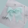Mint Jumbo Bow Clip with Tails for Women and Girls