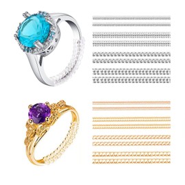 Ring Sizers for Loose Rings, Pack of 16 Ring Size Adjuster Spacers or Tightener, Invisible Guards, Sizes Fitter, Resizer Fit Almost Any Rings of Men and Women