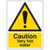 V Safety Caution Very Hot Water - Portrait 100 x