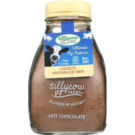 Silly Cow Farms Marshmallow Swirl Hot Chocolate | Gluten-Free | Non-GMO | Hot Cocoa Mix with Dutch Processed Cocoa Powder | Made with Real Ingredients, 16.9 oz Glass Bottle (Pack of 1)