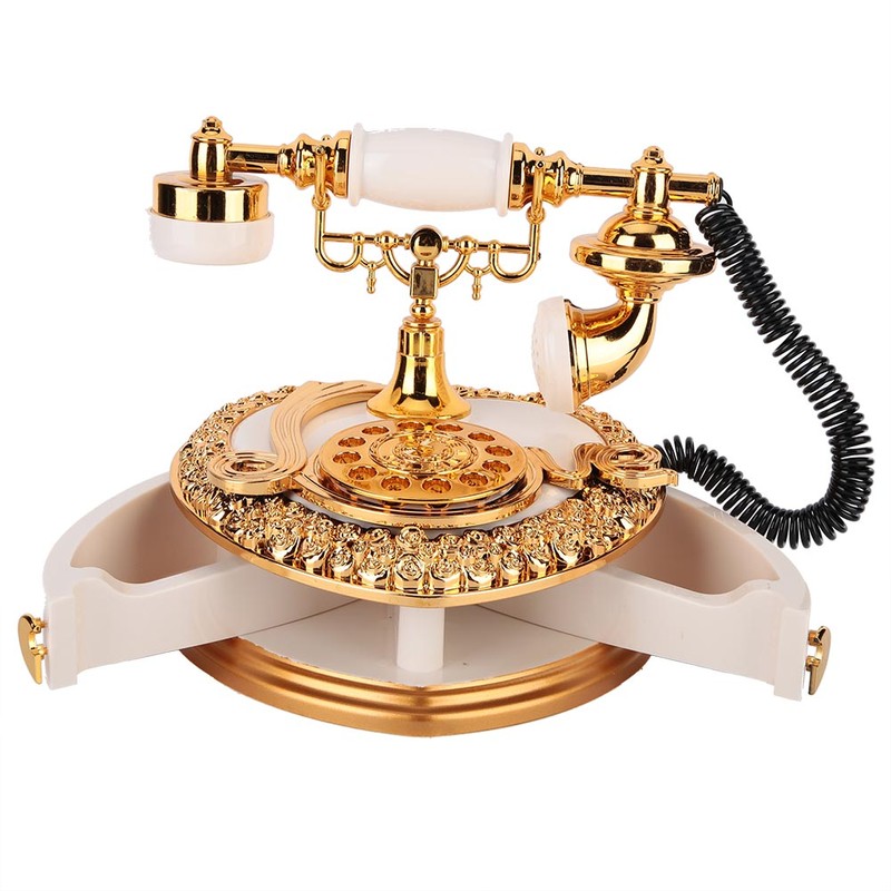 Heart Telephone Shaped Plastic Music Box Jewelry Case Home Decor