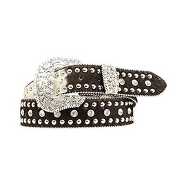Nocona N3442062 Women's Rhinestone Belt Dark Brown X-Large