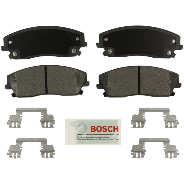 BOSCH BE1056H Blue Ceramic Disc Brake Pad Set With Hardware - Compatible With Select Chrysler 300; Dodge Challenger, Charger, Magnum; FRONT