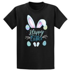 Second Ave Baby/Children's Kids Pink Easter Bunny Rabbit Black T-Shirt T Shirt Girls or Boys