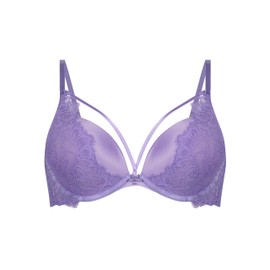 Hunkemöller Isabella Padded Push Up Underwired Bra, Paisley Purple