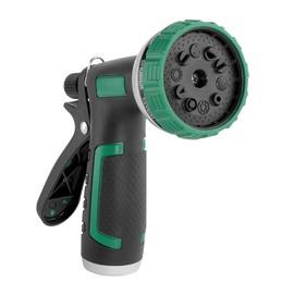 AQUAZILLA Garden Hose Nozzle,ABS Water Spray Nozzle with Heavy Duty 8 Adjustable Watering Patterns,Slip Resistant for Watering Plants,Lawn& Garden,Washing Cars,Cleaning,Showering Pets & Outdoor Fun.