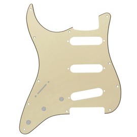 Guitar Anatomy Left Handed Stratocaster Electric Guitar Pickguard Scratch Plate USA MEX - Cream