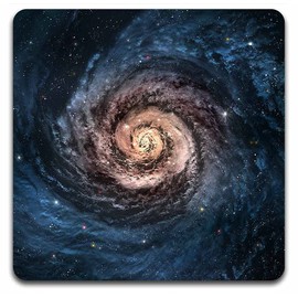 Starry Sky Vortex Square Coaster Set of Drink- Made of Polyester Fabric and Recycled Rubber Coaster Set - Set of 4