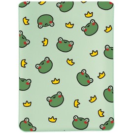 MAYCARI Slim Green Waterproof Laptop Sleeve Bag 12-13 inch, Light Weight Fuax Leather Protective Laptop Sleeve Case, Cute Frog Prince Print 12-13 inch Case for Girls Women Boys