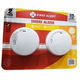 First Alert 10 Year Photoelectric Smoke Alarm 2 Pack,