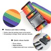2 Pack Suitcase Belts, Adjustable Luggage Straps, Bright Colors Travel