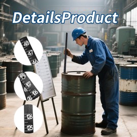 Upgraded Oil Tank Measuring Stick, 10 Fold to 78" Tank Gauge Stick, Wooden Collapsible Dipstick for Deep Tank(2pcs)