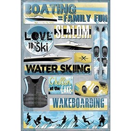 Karen Foster Design Acid and Lignin Free Scrapbooking Sticker Sheet, Boating