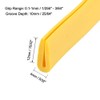 sourcing map Edge Trim U Seal Yellow Rubber Plastic U