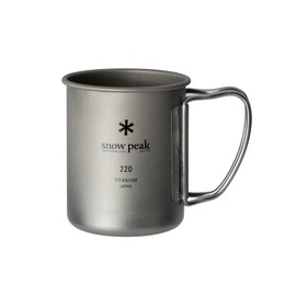 Snow Peak Titanium Single Wall 220 Mug,6.72 x 6.72 x 7.9 cm; 45 Grams