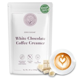 5 SPARROWS Sugar-Free White Chocolate Flavored Drink Mix- Stevia, Keto Friendly - No Sugar Coffee Creamer, 10oz
