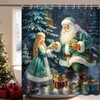 Mocsicka Christmas Shower Curtain for Girls Kids Cute Little Girls