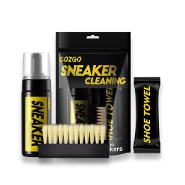 Cozgo Shoe Cleaner Kit for Sneaker, Water-Free Foam Sneaker Cleaner 5.3Oz with Shoe...