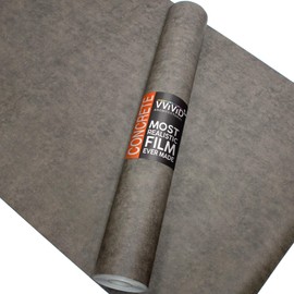 VViViD Dark Grey Concrete Natural Texture Architectural Vinyl Sheet Film Roll (16 Inch x 6.5ft Roll)
