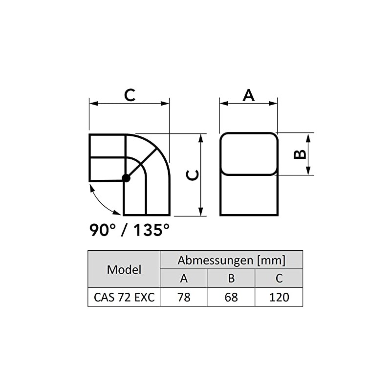 Curve Joint Flexible High Brown CAS 72 EXC for Duct