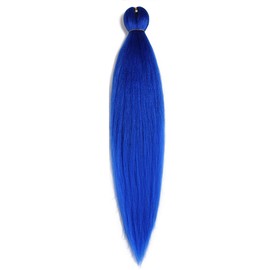 BALINGHAIR Pre-Stretched Braiding Hair Extensions Royal Blue Kanekalon Braiding Hair for Crochet Braids 26 Inch (Royal Blue-1Pcs)