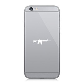 RDW Pair of CAR4 Cell Phone Stickers Mobile CAR-4 AR15 AR-15 A4 - White