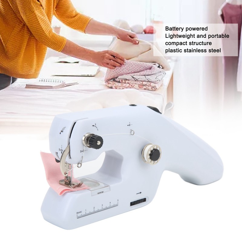 Handheld Sewing Machine Portable Electric Dual Line Sewing Machine with
