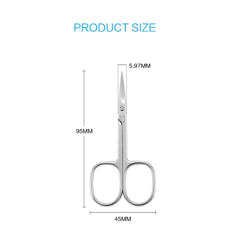 LIVINGO Curved Nail Scissors for Women: Premium Rust-Proof Stainless Steel