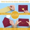 50 Pack 5x7 Envelopes with Gold Border, Wine Red A7