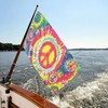 Peace Sign Flag 3x5 Ft for Outdoor, Rainbow Hippie Flags